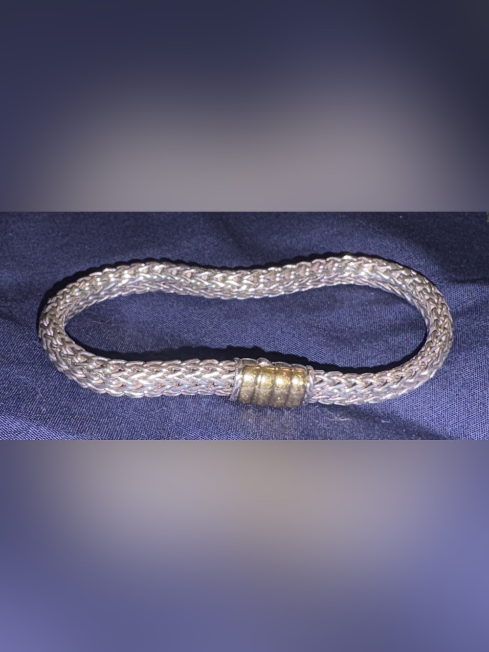 John Hardy Silver and Gold Braided Bracelet